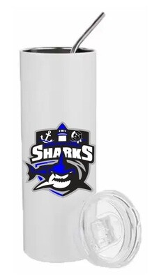 Marine Drive Academy - Marine Drive Academy Sharks Logo Tumbler with Straw