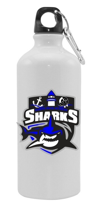 Marine Drive Academy - Marine Drive Academy Sharks Logo Aluminum Water Bottle with Sport Top
