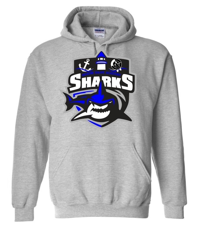 Marine Drive Academy - Sport Grey Marine Drive Academy Sharks Logo Hoodie