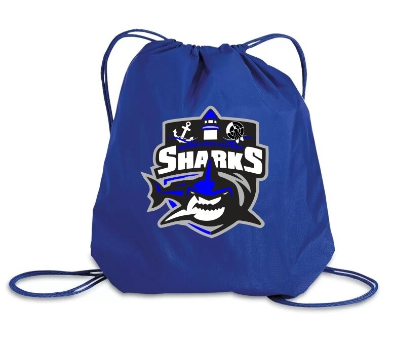 Marine Drive Academy - Royal Blue Marine Drive Academy Sharks Logo Cinch Bag
