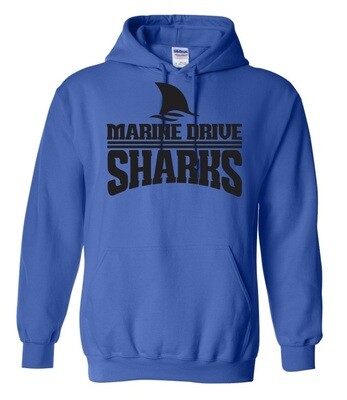 Marine Drive Academy - Royal Blue Marine Drive Sharks Logo Hoodie