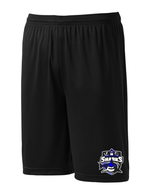 Marine Drive Academy - Black Marine Drive Academy Sharks Logo Shorts
