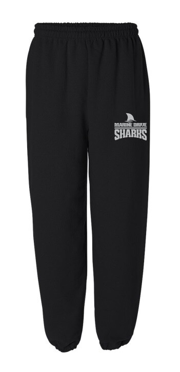 Marine Drive Academy - Black Marine Drive Sharks Logo Sweatpants