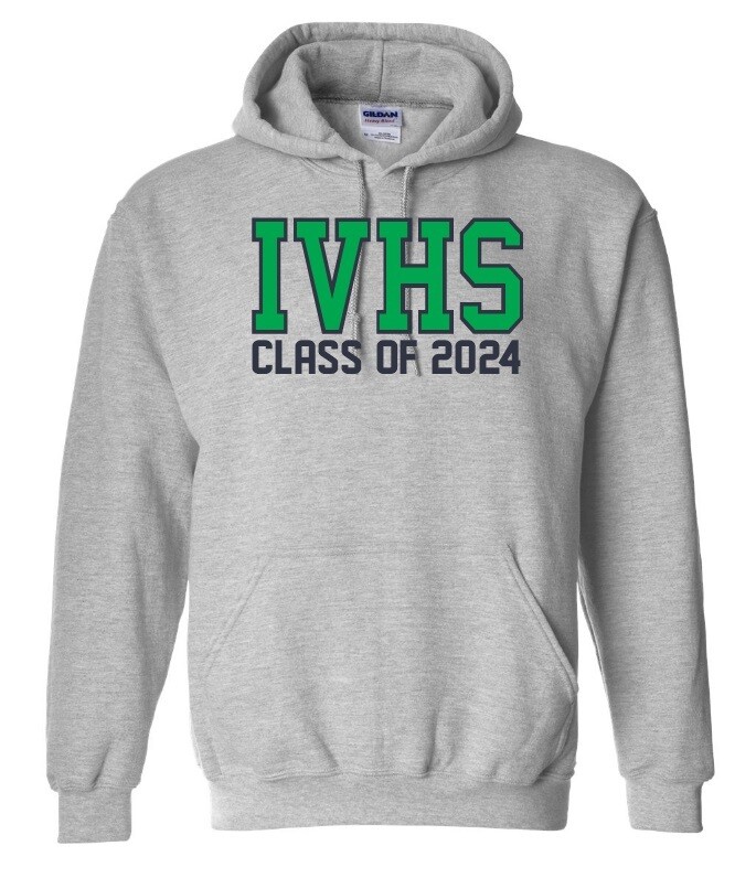 Island View High School - Sport Grey IVH Class of 2024 Hoodie