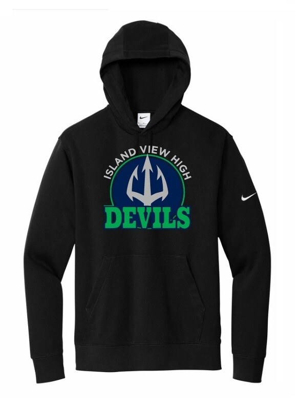 Island View High School - Black Nike Island View Devils Hoodie