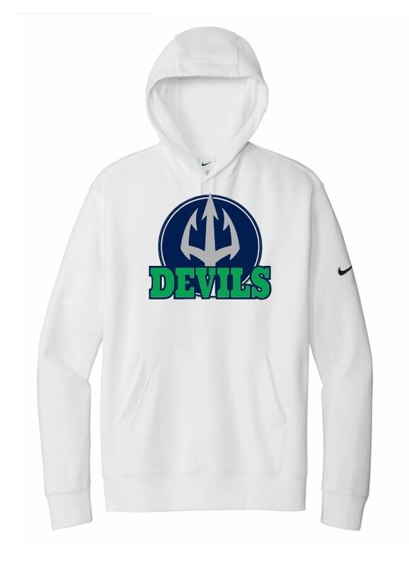 Island View High School - White Nike Devils Hoodie