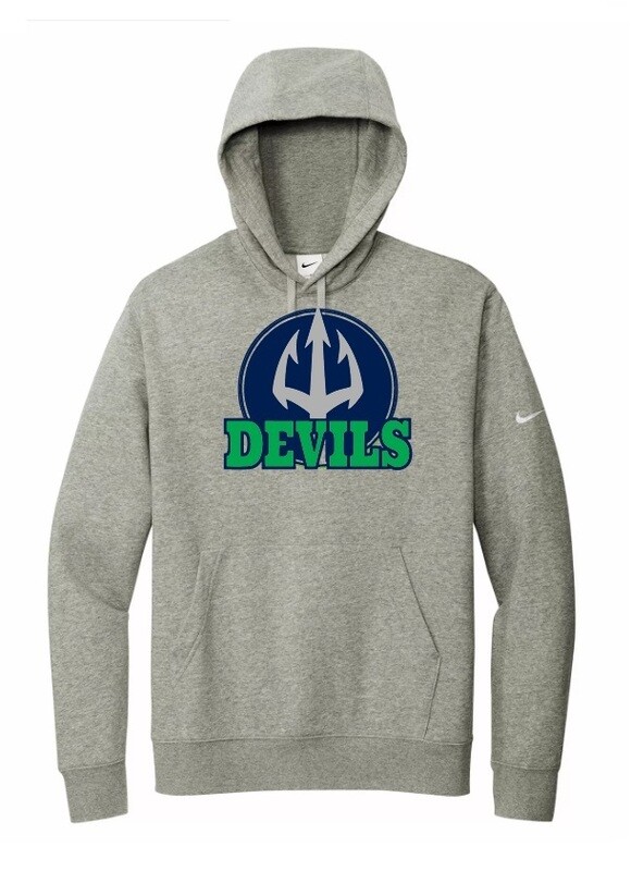 Island View High School - Dark Grey Heather Nike Devils Hoodie