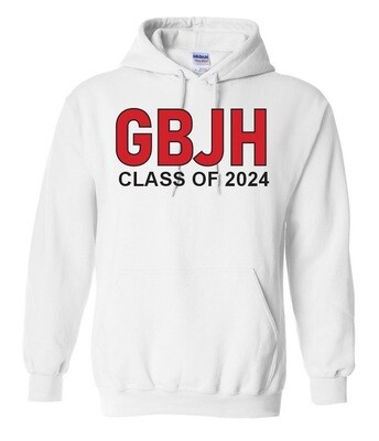 Gaetz Brook Junior High - White GBJH Class of 2024 Hoodie (no Bear)
