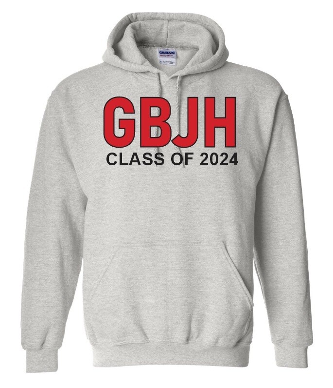 Gaetz Brook Junior High - Sport Grey GBJH Class of 2024 Hoodie (no Bear)