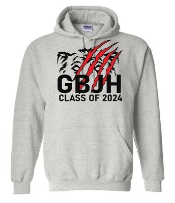 Gaetz Brook Junior High - Sport Grey GBJH Class of 2024 Hoodie (with Bear)