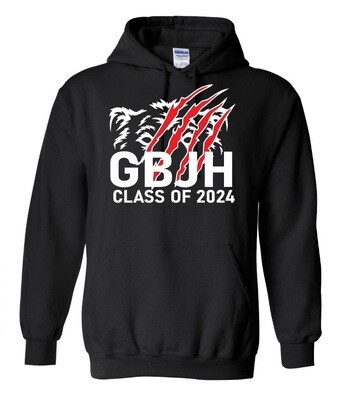 Gaetz Brook Junior High - Black GBJH Class of 2024 Hoodie (with Bear)