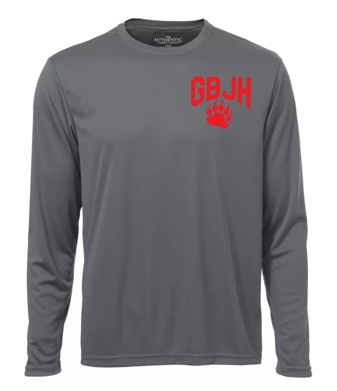 Gaetz Brook Junior High - Coal Grey GBJH Long Sleeve Moist Wick Shirt