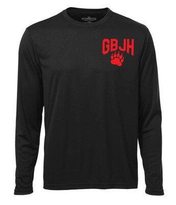 Gaetz Brook Junior High - Black GBJH Long Sleeve Moist Wick Shirt