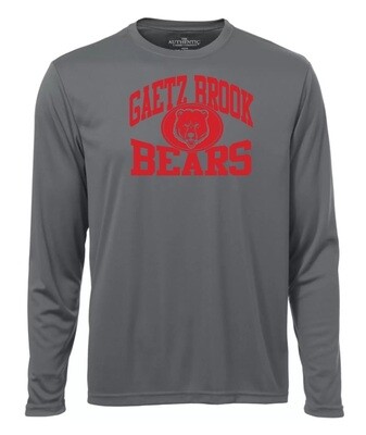 Gaetz Brook Junior High - Coal Grey Gaetz Brook Bears Long Sleeve Moist Wick Shirt