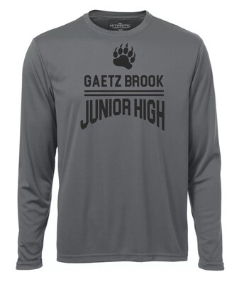 Gaetz Brook Junior High - Coal Grey Gaetz Brook Junior High Long Sleeve Moist Wick Shirt