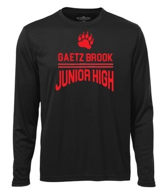 Gaetz Brook Junior High - Black Gaetz Brook Junior High Long Sleeve Moist Wick Shirt
