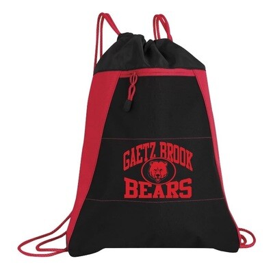 Gaetz Brook Junior High - Red &amp; Black Gaetz Brook Bears Varcity Cinch Bag