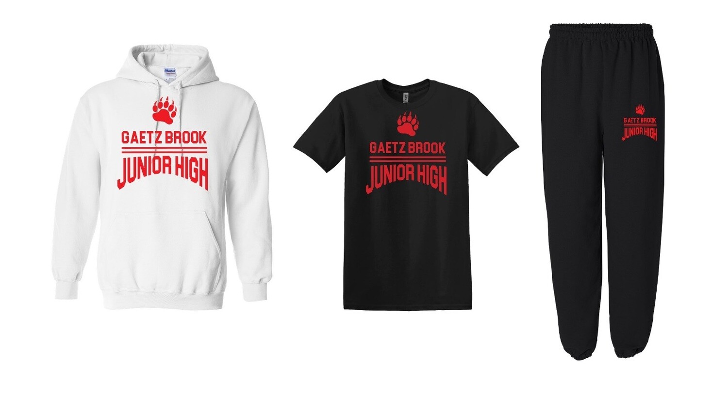 Gaetz Brook Junior High - Gaetz Brook Junior High Bundle (Hoodie, Cotton T-Shirt & Sweatpants)