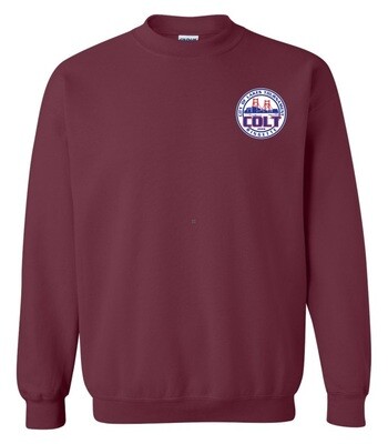 HCL - Maroon COLT Crewneck Sweatshirt (Left Chest)