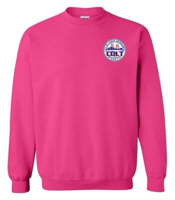 HCL - Pink COLT Crewneck Sweatshirt (Left Chest)