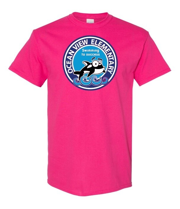 Ocean View Elementary School - Pink T-Shirt