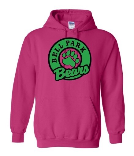 Bell Park Academic Centre - Pink Bell Park Bears Hoodie (Full Chest)