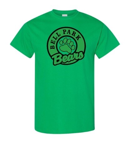 Bell Park Academic Centre - Kelly Green Bell Park Bears T-Shirt (Full Chest)