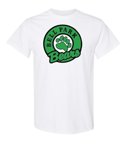Bell Park Academic Centre - White Bell Park Bears T-Shirt (Full Chest)