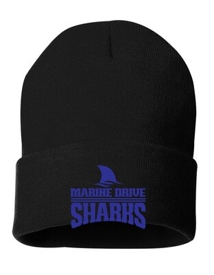 Marine Drive Academy - Black Marine Drive Sharks Cuff Beanie