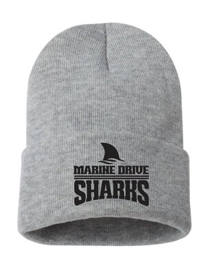 Marine Drive Academy - Athletic Grey Marine Drive Sharks Cuff Beanie