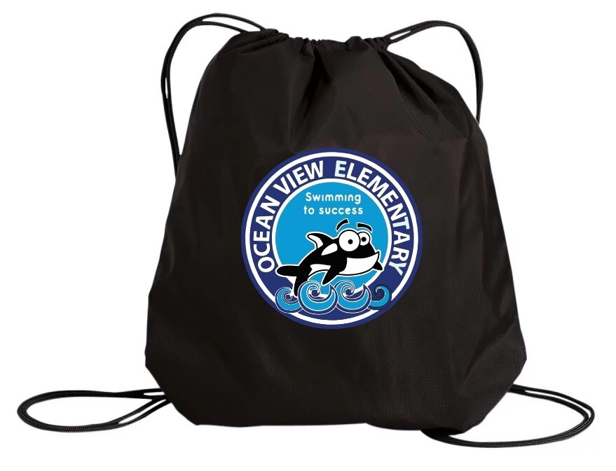 Ocean View Elementary School - Black Cinch Bag