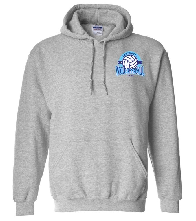 Dartmouth Volleyball Club - Sport Grey Dartmouth Volleyball Club Logo Hoodie (Left Chest Logo)