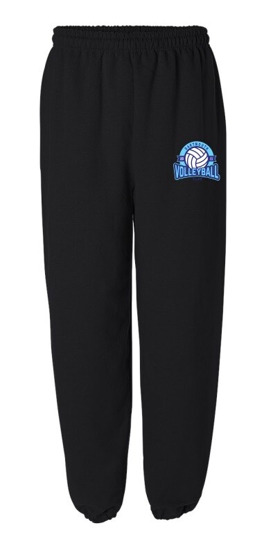 Dartmouth Volleyball Club - Black Dartmouth Volleyball Club Logo Sweatpants (Hip Logo)