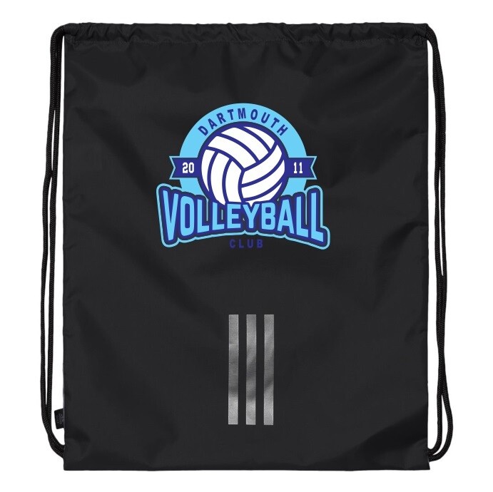 Dartmouth Volleyball Club - Black Dartmouth Volleyball Club Logo Adidas Cinch Bag