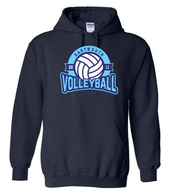 Dartmouth Volleyball Club - Navy Dartmouth Volleyball Club Logo Hoodie (Full Chest Logo)