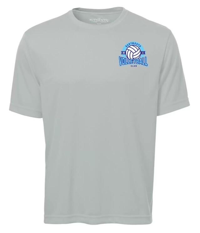 Dartmouth Volleyball Club - Silver Dartmouth Volleyball Club Logo Short Sleeve Moist Wick (Left Chest Logo)