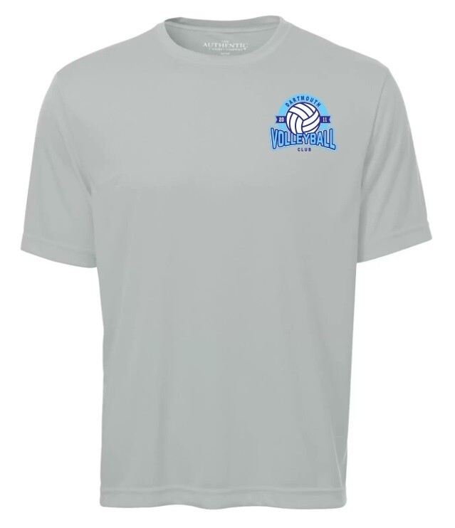 Dartmouth Volleyball Club - Silver Dartmouth Volleyball Club Logo Short Sleeve Moist Wick (Left Chest Logo)