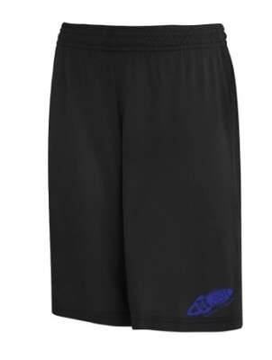 RKT Elementary School - Black RKT Logo Shorts (Royal Blue Logo)