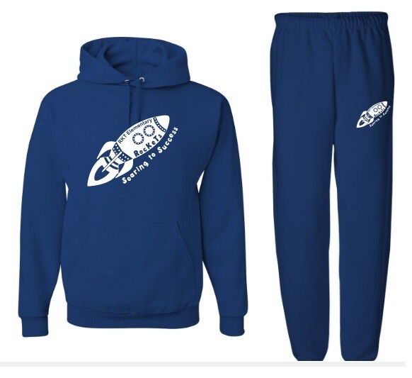 RKT Elementary School  - *SPECIAL* Jerzees Royal Blue RKT Logo Sweatsuit (Hoodie &amp; Sweatpants)