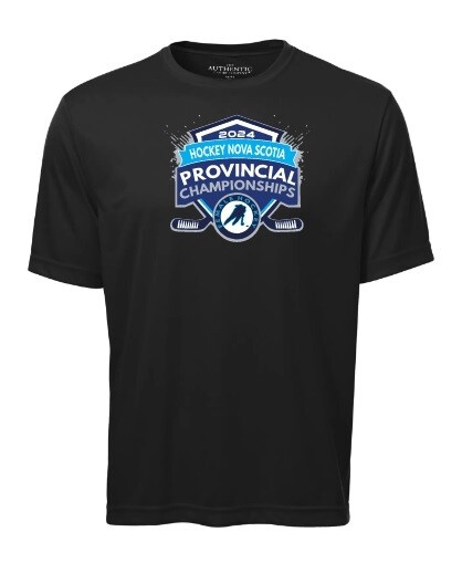 Hockey NS Female Hockey Championships - Black Short Sleeve Moist Wick Shirt (Full Chest)
