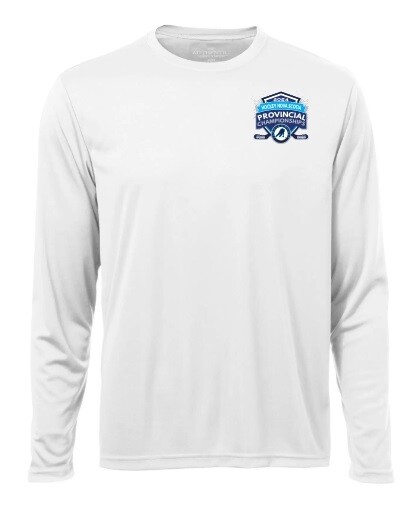 Hockey NS Female Hockey Championships - White Long Sleeve Moist Wick Shirt (Left Chest)