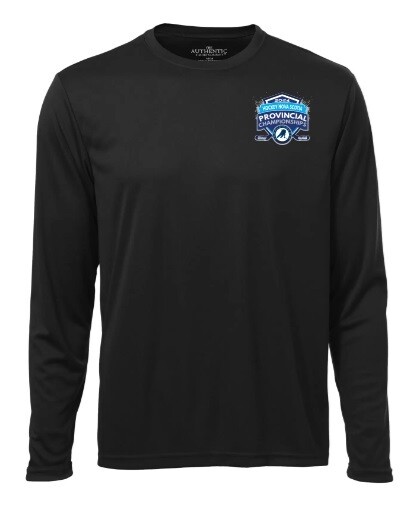 Hockey NS Female Hockey Championships - Black Long Sleeve Moist Wick Shirt (Left Chest)