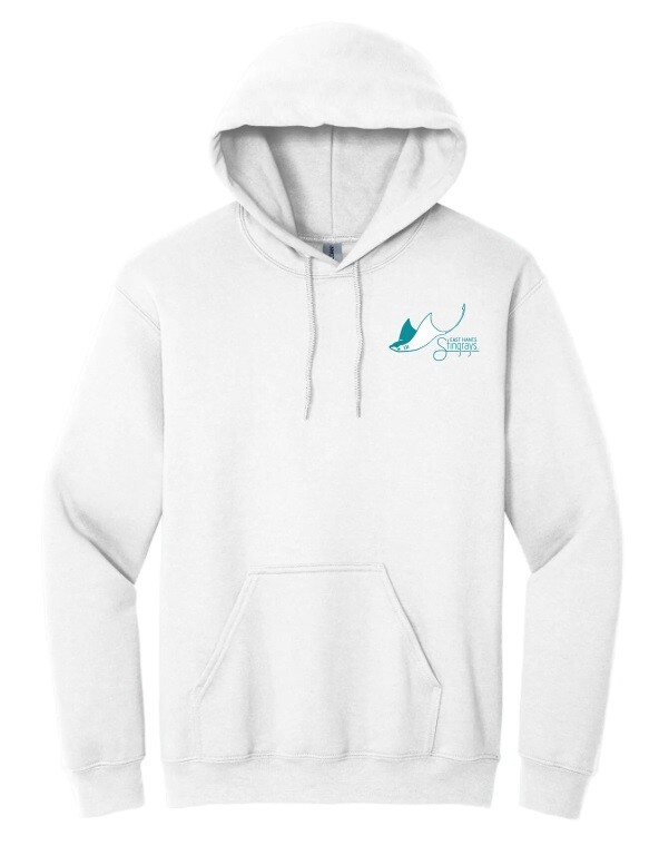 East Hants Stingrays - White Stingrays Hoodie (Left Chest)