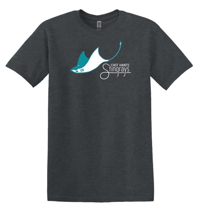 East Hants Stingrays  - Dark Heather Grey Stingrays T-Shirt (Full Chest)