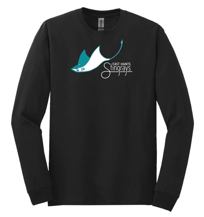 East Hants Stingrays - Black Stingrays Long Sleeve Cotton Shirt (Full Chest)