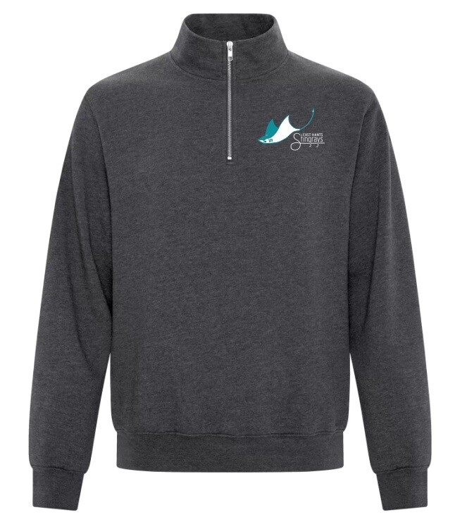 East Hants Stingrays - Dark Heather Grey Stingrays 1/4 Zip Sweatshirt