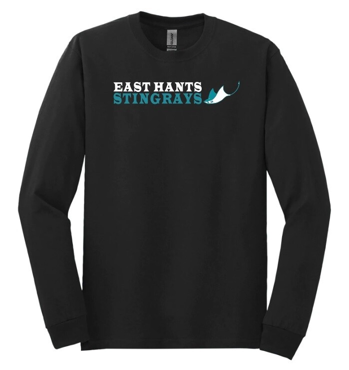 East Hants Stingrays - Black East Hants Stingrays Long Sleeve Cotton Shirt (Full Chest)