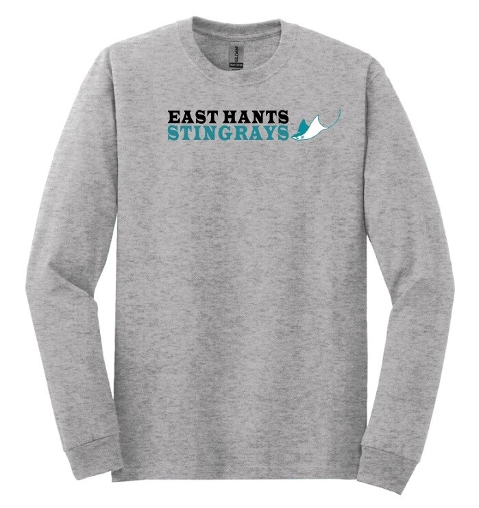 East Hants Stingrays - Sport Grey East Hants Stingrays Long Sleeve Cotton Shirt (Full Chest)