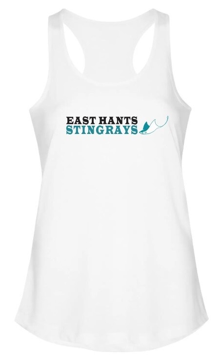 East Hants Stingrays - White East Hants Stingrays Racerback Tank (Full Chest)