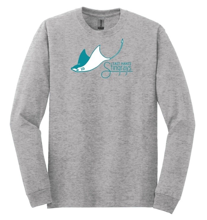 East Hants Stingrays - Sport Grey Stingrays Long Sleeve Cotton Shirt (Full Chest)